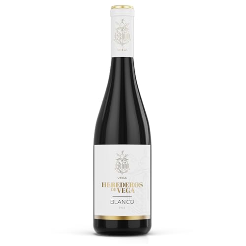 Herederos de Vega Vino Blanco 2023 – Sauvignon Blanc | Botella 750 ml | Vino Español Aromático | 14% Vol | Ideal para Mariscos, Pescados y Aperitivos | Producto Gourmet de España