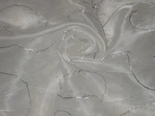 Tissu organza 100% soie blanc idéal pour confectionner une robe de mariée