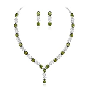 Clearine Clearine Damen Elegant Delicate Cubic Zirconia Unendlichkeit Y-Form Halskette Dangle Ohrringe Set Clearine Clearine Damen Elegant Delicate Cubic Zirconia Unendlichkeit Y-Form Halskette Dangle Ohrringe Set