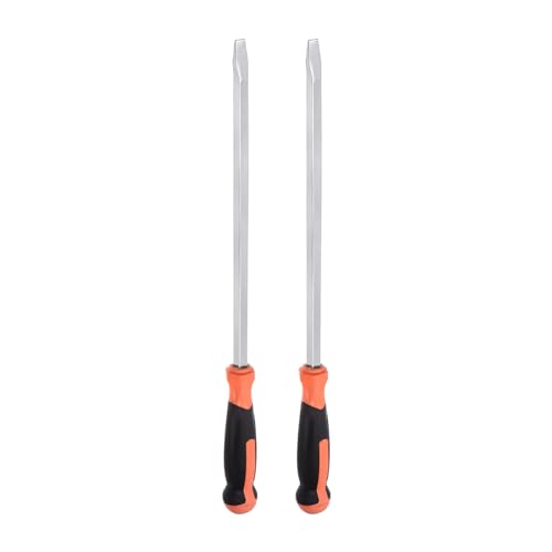HARFINGTON 2pcs Slotted Screwdriver 12mm Flat Head Impact Demolition Driver with 16