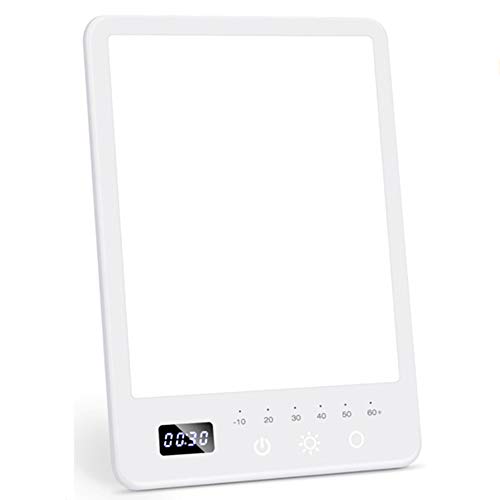 Sock UV-Free Light Therapy Lamp 10000 Lux LED Full Spectrum Sunlight with 3 Stepless Brightness, 3 Lighting Colors, Timer Setting, Touch Control, Standing Bracket for Home Office Fauay