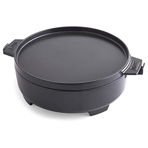 Weber Duo Dutch Oven, 7.25 quarts, Black