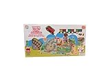 Cefa Toys - Tren City Adventures con Alfombra Infantil Puzzle y Locomotora Motorizada - Set de 60 Piezas - Juego Creativo para Niños a Partir de 3 Años