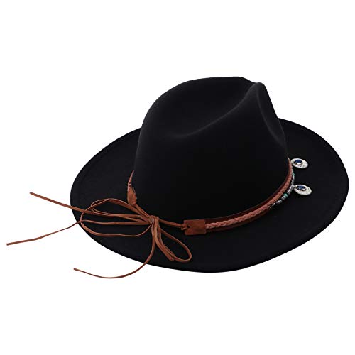 Bonnet en laine femme contre le froid hivernal chapeau feutre chaud ajusté noir