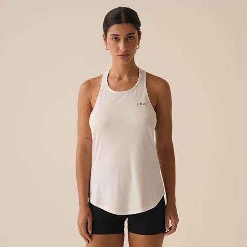 Regata Feminina Fila Basic Sports Iii, Branco/Prata, M
