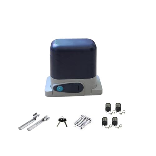 Motor Puerta Corredera, 800KGS Residencial Automático Deslizante Gear Rack Drive Operador de puerta eléctrica con control remoto for abridor App Control,para Puerta de Jardín(KIT 1)