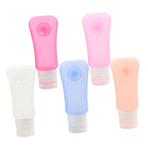 Ipetboom 5 Piezas Dispensadores De Gel De Limpieza Protección De La Piel Contenedores Botellas De Maquillaje Cuidado Tubos De Viaje para Artículos De Tocador Botella De Maquillaje De Viaje