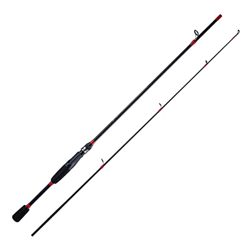 Goture Spinning Fishing Rod, Composite Graphite & Glass Blanks, Stainless Steel Line Guides, 2-Piece Spinning Rod Freshwater Saltwater Fishing Pole Bass Trout Crappie (5'6"-Medium) #TOP9