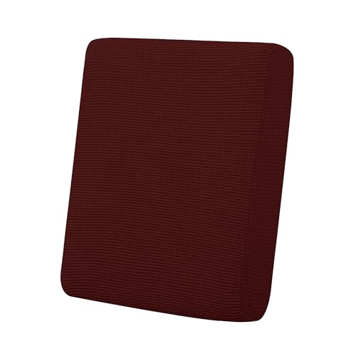 Image of Easy-Going Stretch Cushion Cover Sofa Cushion Furniture Protector Sofa Seat Sofa slipcover Sofa Cover Soft Flexibility with Elastic Bottom (Chair Cushion,Wine) | Sofa Cushion Furniture Protector Sofa Seat sofa slipcover Washable sofa cover soft with Elastic Bottom Wine