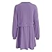 Womens Fashion Oversized Sweatshirt Dress Long Sleeve Crewneck Pullover Tops Relaxed Fit Cute Women's Summer (Purple, M)