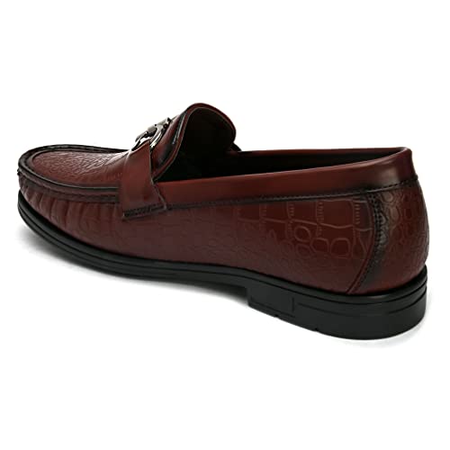 Image of San Frissco Men's Lightweight Horsebit Loafer Lightweight Woven Moccasins Formal, Casual Driving Shoes for Men /Synthetic Leather /Cushioned Footbed Designed for All Seasons