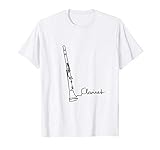 Clarinet Player Music Orchestra Design One-Line Clarinet T-Shirt