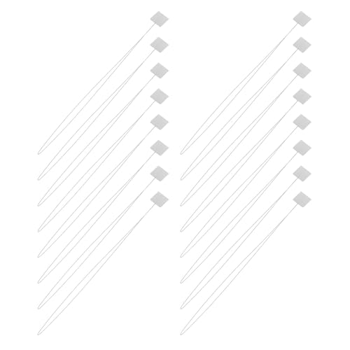 LOLIPPYY Enhebradores de Agujas Largas y Gancho para Hilo de Coser para Manualidades y Costura, 30 Piezas Blancas Mango Ergonómico, Herramienta de Inserción Precisa, Uso en Hogar y Taller,