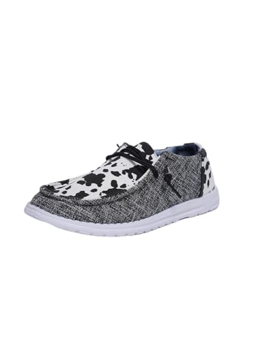 Women's Slip-on Black Canvas Loafers Low Top Outdoor Flat Walking Shoes Drving Fall Shoes Sneakers| Comfortable & Light-Weight