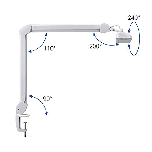 Lámpara LED blanca MAULintro de precisión con pinza y ajuste atenuable 4