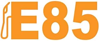 RDW E85 Sticker - Decal - Die Cut - Fossil Fuels Ethanol Fuel - Orange 6.00" x 2.41"