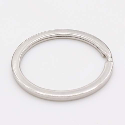 Leen4You Key Rings Metal Split Rings Flat Keyrings Keychain Ring Hoop for Car Home Keys -Pack of 20 (32mm)