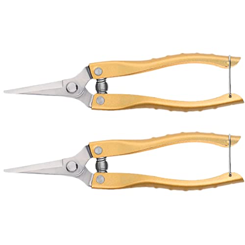 Yardwe Tijeras De Podar Para Jardín 2 Uds. Cuchillas Acero Inoxidable Podadoras Mano Plantas Herramientas