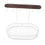 Bandeja de joyería – Soporte de mesa para collares y pulseras, soporte de exhibición de relojes para escritorio, elegante solución de almacenamiento de joyas, perfecta para el hogar u oficina