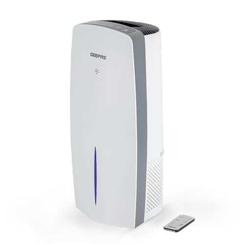 GEEPAS Digital 2-in-1 Air Purifier and Humidifier for Home Bedroom, 3 Stage HEPA Air Cleaner for Dust Odours Allergen and Pollen, Portable Air Purifiers 8 Hour Timer with Remote Control and Wifi