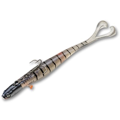 LMAB Drunk Shooter - Vertikal Köder - 25 cm, Angelköder zum pelagischen & vertikalen Angeln, Zander Gummifisch, Zanderköder, Zander Köder zum Bootsangeln (Crystal Carl | 25 cm | 95 Gramm)