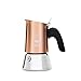 Bialetti New Venus ekspres do kawy, 2 filiżanki, uchwyt antyoparowy, nie nadaje się do kuchenek indukcyjnych, 2 filiżanki (85 ml), stal nierdzewna, brąz