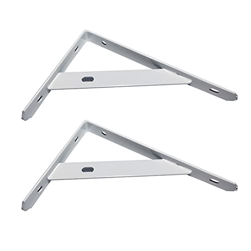 AAGAZA Cold-Rolled Steel Brackets, 2 Packs, for Desktop Workbench,Desk, Window/678 (Color : Branco, Size : 95x150mm)