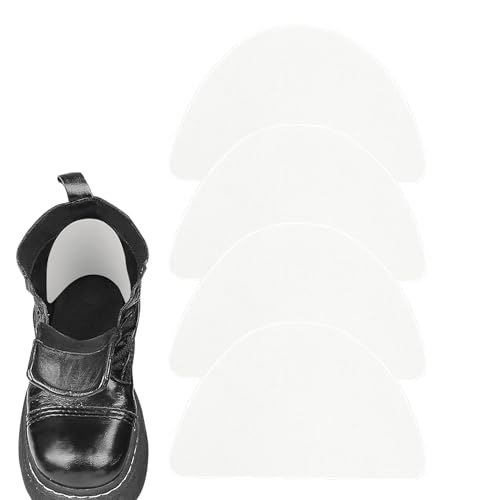 Hälskydd för, PU självhäftande hälkuddar, ergonomiska spetskuddar, 4 st slitstarka skotillbehör för stövlar, högklackade, komfort och skydd, 11,5 x 6,6 cm