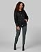 32 Degrees Heat Women's Lightweight Poly-Fill Shirt Jacket | Quilted | Semi-Fitted | Snap Pockets, Black, Medium