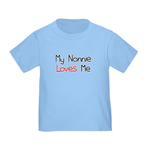 CafePress My Nonnie Loves Me Toddler T Shirt Toddler Graphic Tee, 100% Cotton Baby Blue