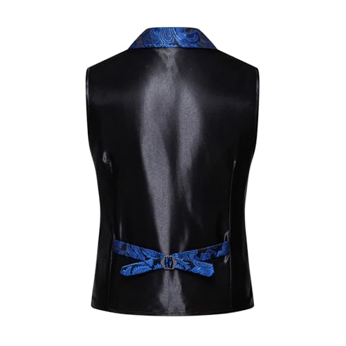 Cambkatl Men's Suit Vest Paisley Floral Victorian Vests Gothic Steampunk Formal Waistcoat Tuxedo Vests with Notched Lapels3