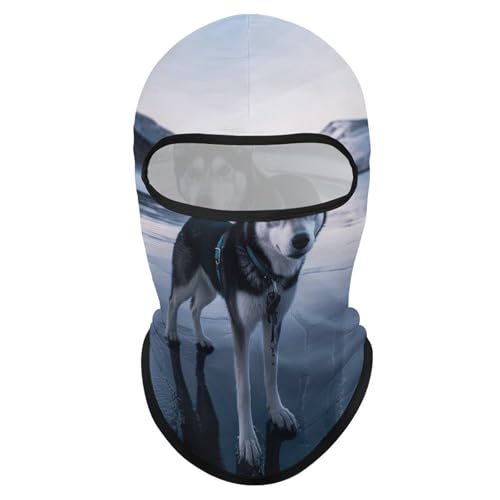 Balaclava Husky Dog on A Frozen Lake para Hombres y Mujeres, Protección Solar, Respirable, Máscara de Cabeza Completa para Senderismo, Ciclismo, Correr, Conducción miniatura 7