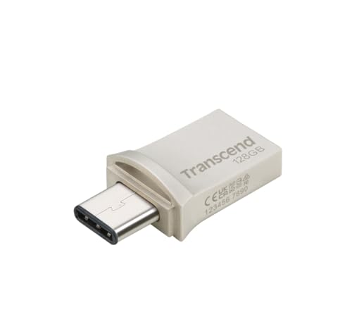 JetFlash 890 128GB USB Type-C / USB 3.1 Gen 1 Pennetta a Doppio Connettore USB OTG per Android TS128GJF890S - Chiavetta USB - Immagine 4