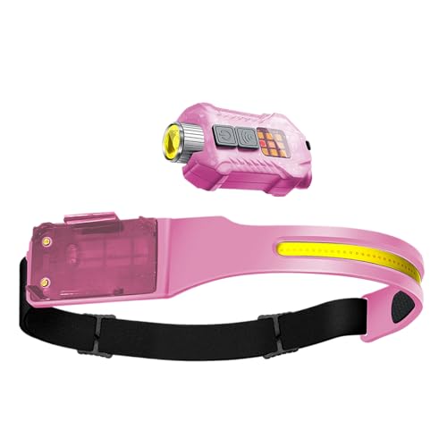 Lampada frontale a LED a fascio largo, con sensore di movimento, lampada frontale impermeabile | Torcia laterale, attrezzatura da campeggio e escursionismo, accessorio per avventure all'aperto