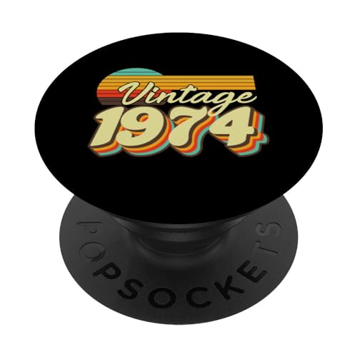 1974 Vintage Cumpleaños Retro Edición Limitada Hombres Mujer PopSockets PopGrip Intercambiable