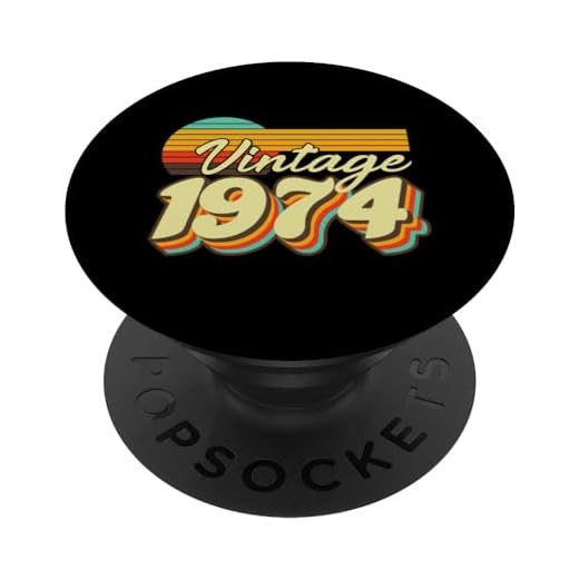 1974 Vintage Cumpleaños Retro Edición Limitada Hombres Mujer PopSockets PopGrip Intercambiable
