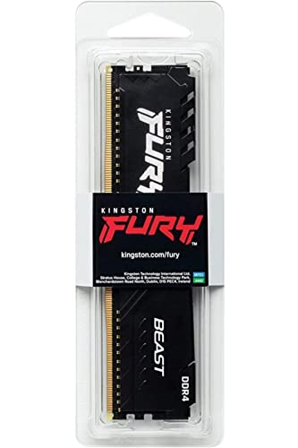 Image of Kingston Technology Kingston Fury Beast 32GB 3600MHz DDR4 CL18 Desktop Memory Single Stick KF436C18BB /32,Black