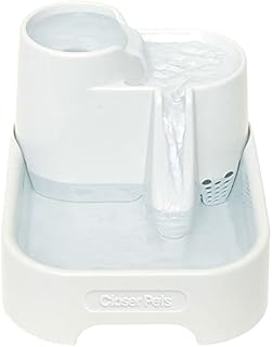 Closer Pets Cat Water Fountain UK, Pet Drinking Fountain, Automatic Fountain Dispenser For Small Dogs, Multi-level, 2L, with replaceable 2-Stage Filter, Silent (Formerly Cat Mate) (White)