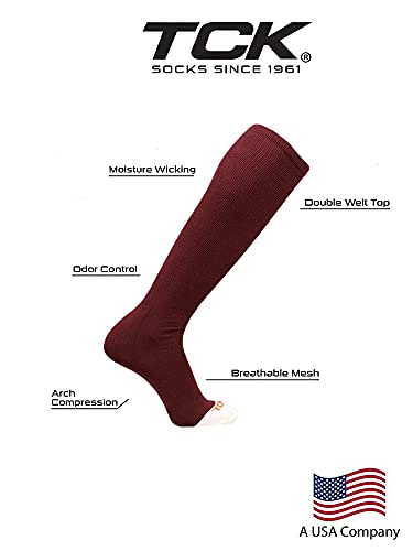 image for TCK Prosport Performance Tube Socks (Maroon, Small)