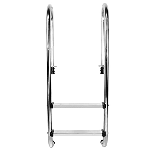Escalera de piscina de acero inox. 2 peldaños antideslizante miniatura 3