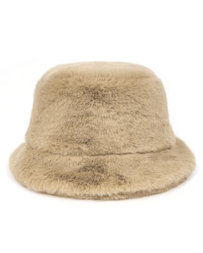 Chapeau de pêcheur d'hiver XXL en fourrure isolante camel