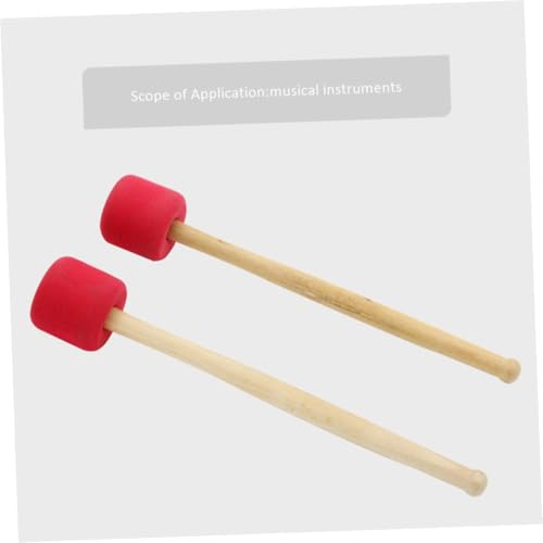 Martillo grande de espuma con mango de madera para bombo miniatura 7