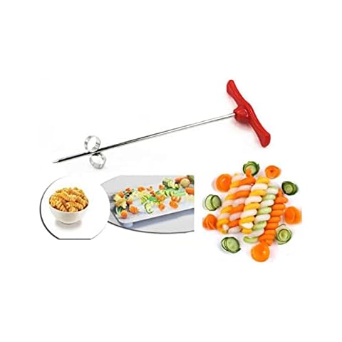 Fruits & Vegetables Spiral Twist Knife,Stainless Steel Spiral Twist Knife, Twist Shredder Ideal for Healthy Snacks, Chips, Parties Cover