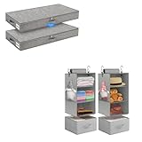 LARGE CAPACITY STORAGE: The Hanging Closet Organizer single measures 22.8