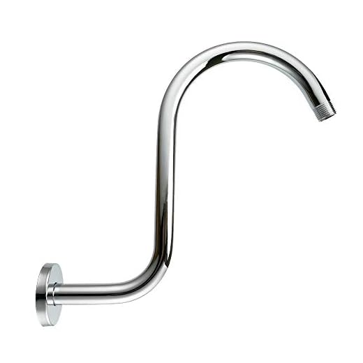 Upgrade Your Bathroom with Long Neck Shower Heads | Shower Head Purelux Goose Neck Shower Arm Water Outlet PJ1201 Made of Stainless Steel, Chrome Finish Showerhead Extension