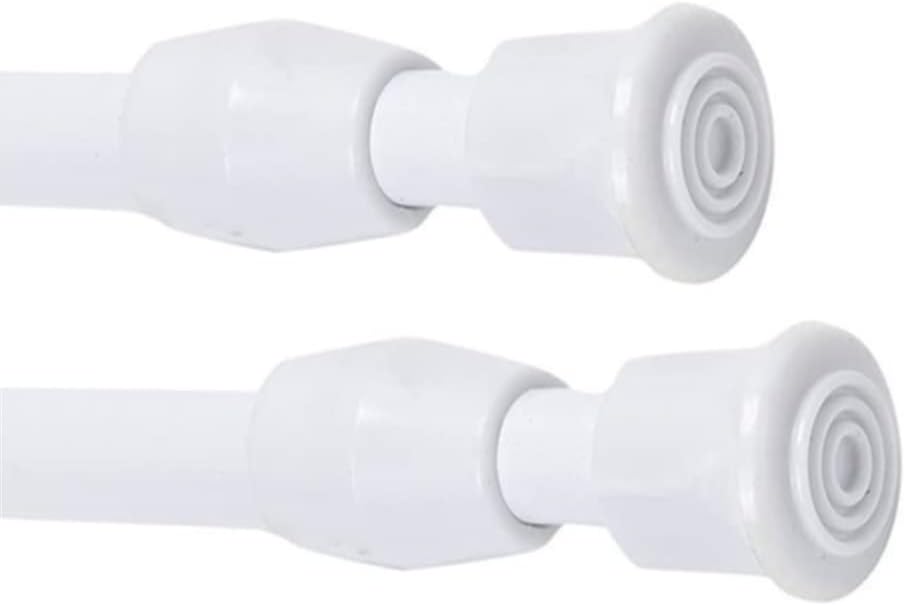 2 Pack Spring Tension Curtain Rods 18 to 28 inches Adjustable,Heavy Duty Small Short Tension Curtain Rod for Windows,Closet,Bathroom,Kitchen,Doorway,Cupboard Bars(White)
