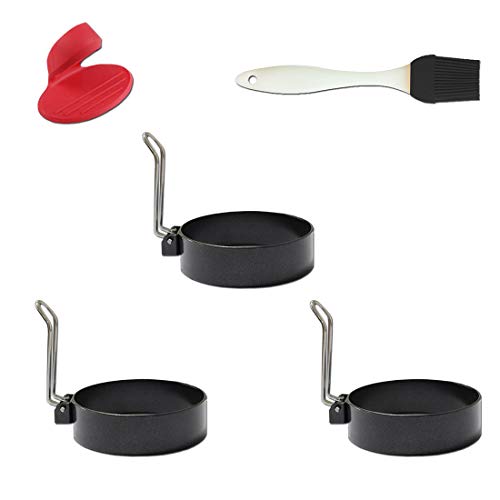 Egg Rings - HIFEOS Round Stainless Steel Egg Molds, 3 Pcs Non Stick