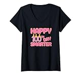 Photo Gallery donna happy 100th day smarter cento giorni di scuola maglietta con collo a v Photo Gallery donna happy 100th day smarter cento giorni di scuola maglietta con collo a v
