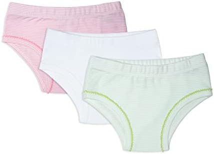 ORGANICKID Girls 100% Organic 100% Cotton Underwear GOTS Certified Kids Toddler Panties Briefs Pack of 3