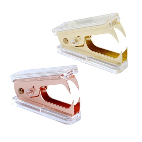 NUOBESTY 2pcs Creative Stapler Easy Use Office Binding and Home Lightweight Design Smooth Stapling Performance Random